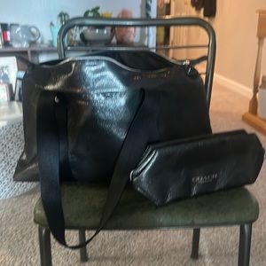 Coach travel companion bag & matching expandable makeup/ accessory bag